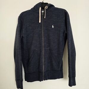 Polo by Ralph Lauren Navy Zip-Up Hoodie Sweater For Men Sizse S/P